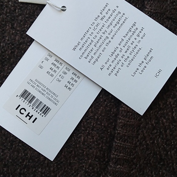 Ichi Ihodansa CA3 Sweater Cardigan Brown S - Picture 12 of 13